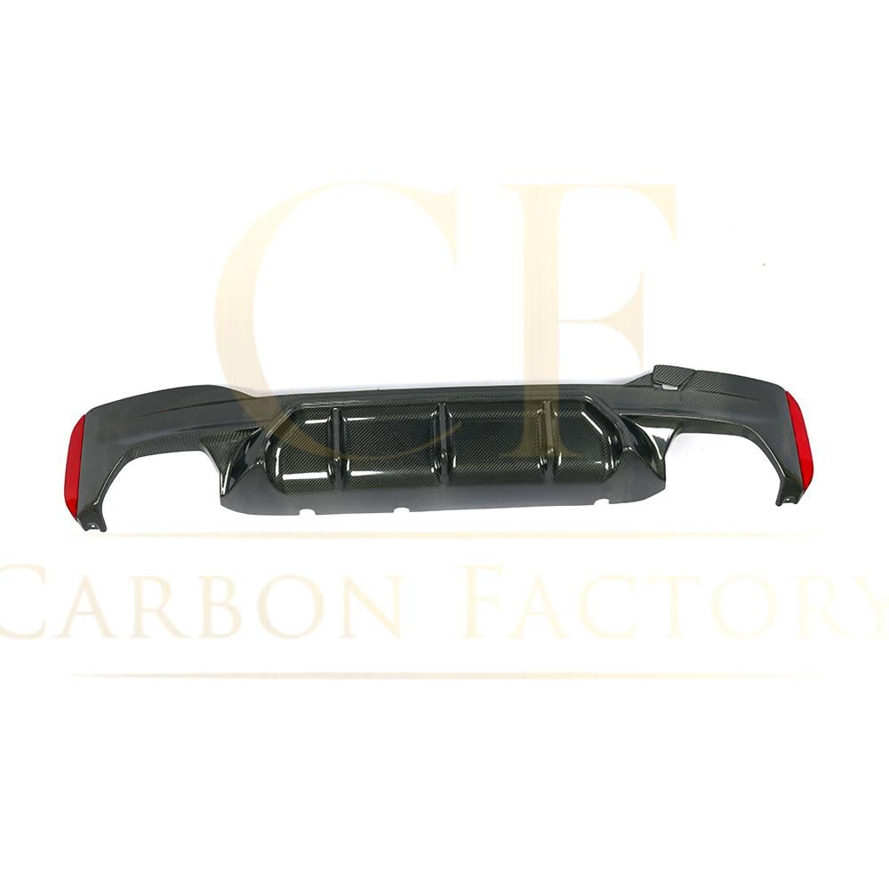 Carbon Fibre Rear Diffuser with Quad Exhaust Pipe for BMW G30 G31 5 Series M Sport 17-23-Carbon Factory