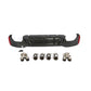 Carbon Fibre Rear Diffuser with Quad Exhaust Pipe for BMW G30 G31 5 Series M Sport 17-23-Carbon Factory