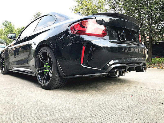 Carbon Fibre Rear Fender Trim for BMW F87 F87C M2 16-21-Carbon Factory
