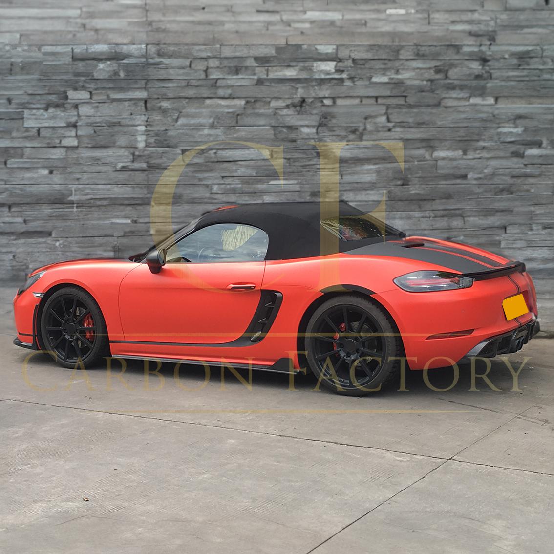 Carbon Fibre Side Fender Trims for Porsche Boxster & Cayman 718 16-19-Carbon Factory