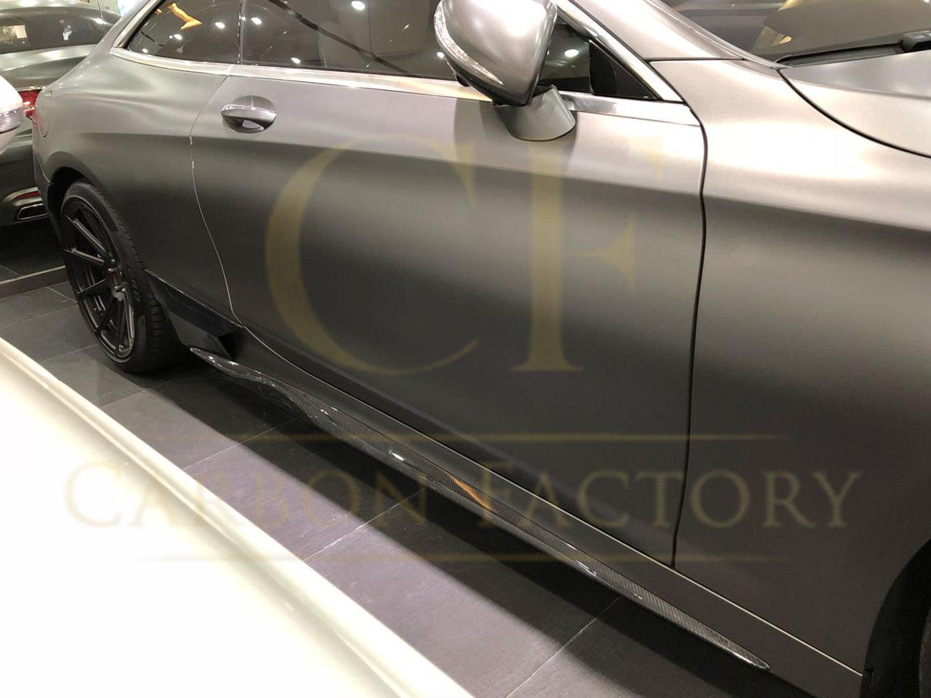 Carbon Fibre Side Skirts for Mercedes Benz W222 S Class Coupe 14-17-Carbon Factory