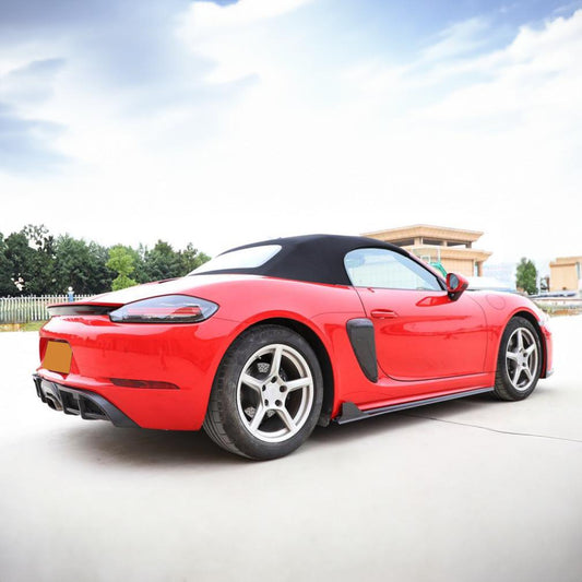 Carbon Fibre Side Vent Covers for Porsche Boxster & Cayman 718 16-19-Carbon Factory
