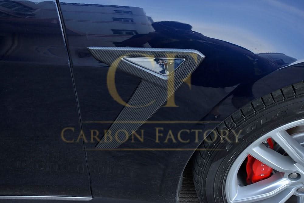 Carbon Fibre Side Vents Cover for Tesla Model S P85 14-17 - Carbon Factory