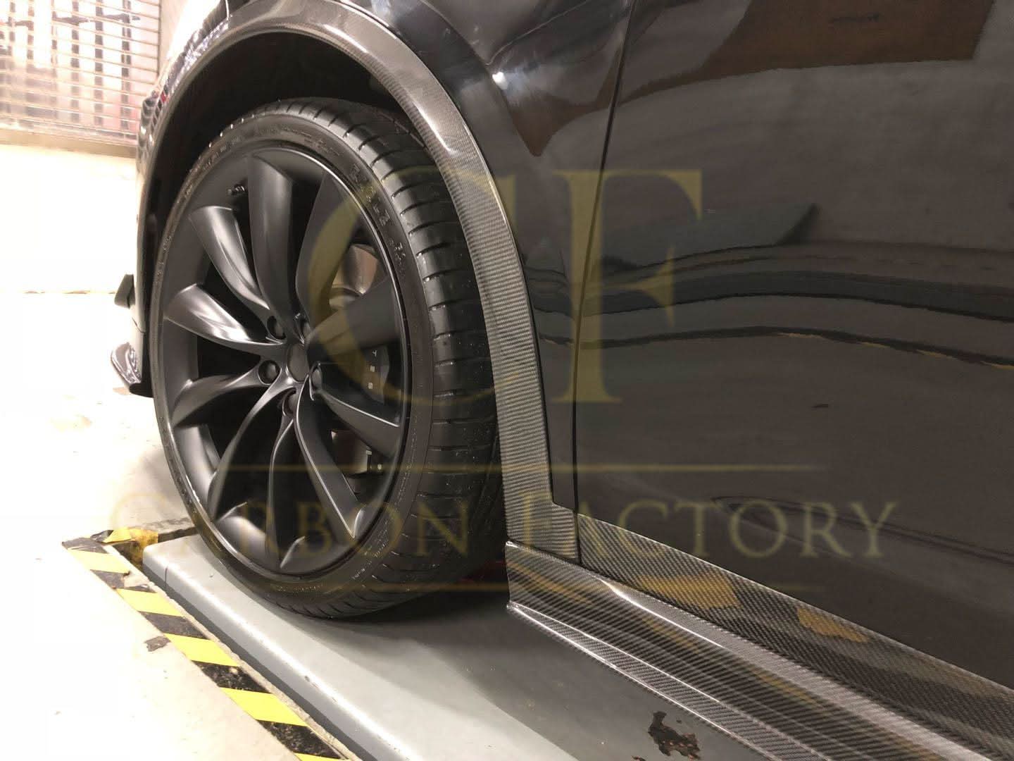 Carbon Fibre Wheel Fender Arches for Tesla Model X 16-Present - Carbon Factory