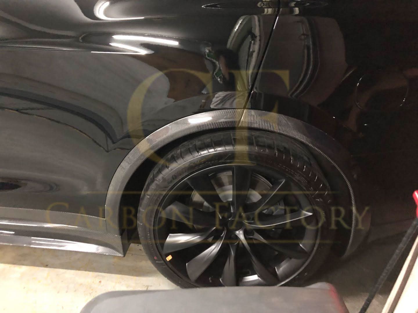 Carbon Fibre Wheel Fender Arches for Tesla Model X 16-Present - Carbon Factory