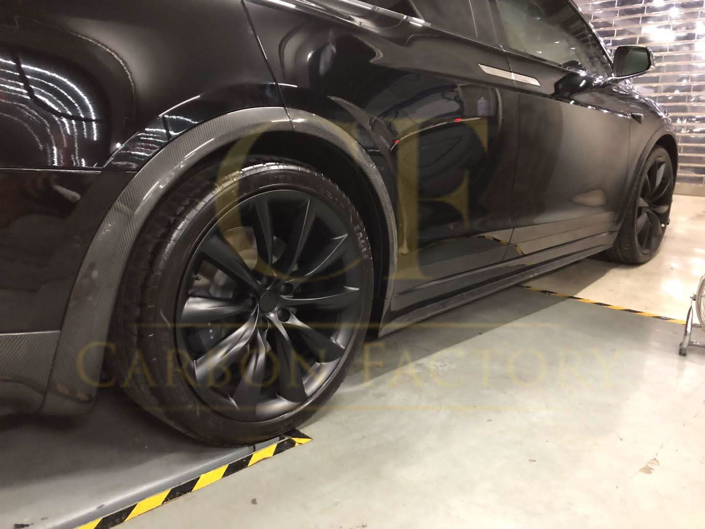 Carbon Fibre Wheel Fender Arches for Tesla Model X 16-Present - Carbon Factory