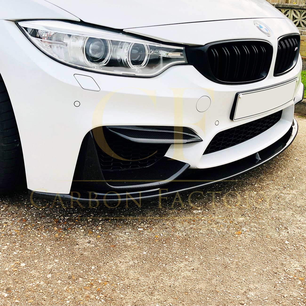 Competition Style Carbon Fibre Front Bumper Trims for BMW F80 M3 F82 F83 M4 14-20-Carbon Factory