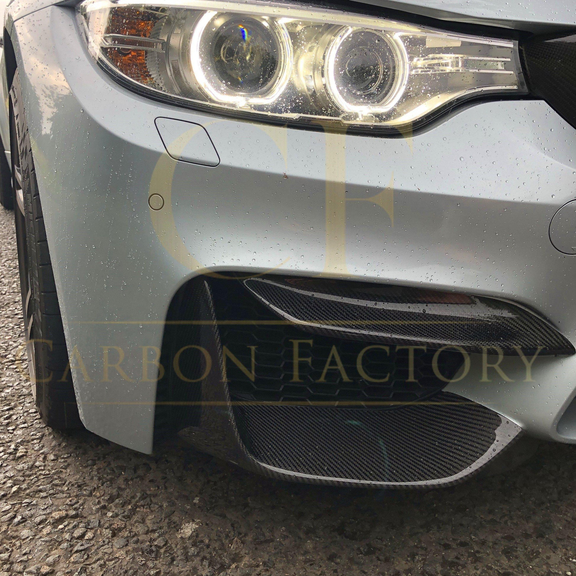 Competition Style Carbon Fibre Front Bumper Trims for BMW F80 M3 F82 F83 M4 14-20-Carbon Factory
