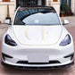 Competition Style Gloss Black Front Bumper Trims for Tesla Model Y 19-24-Carbon Factory