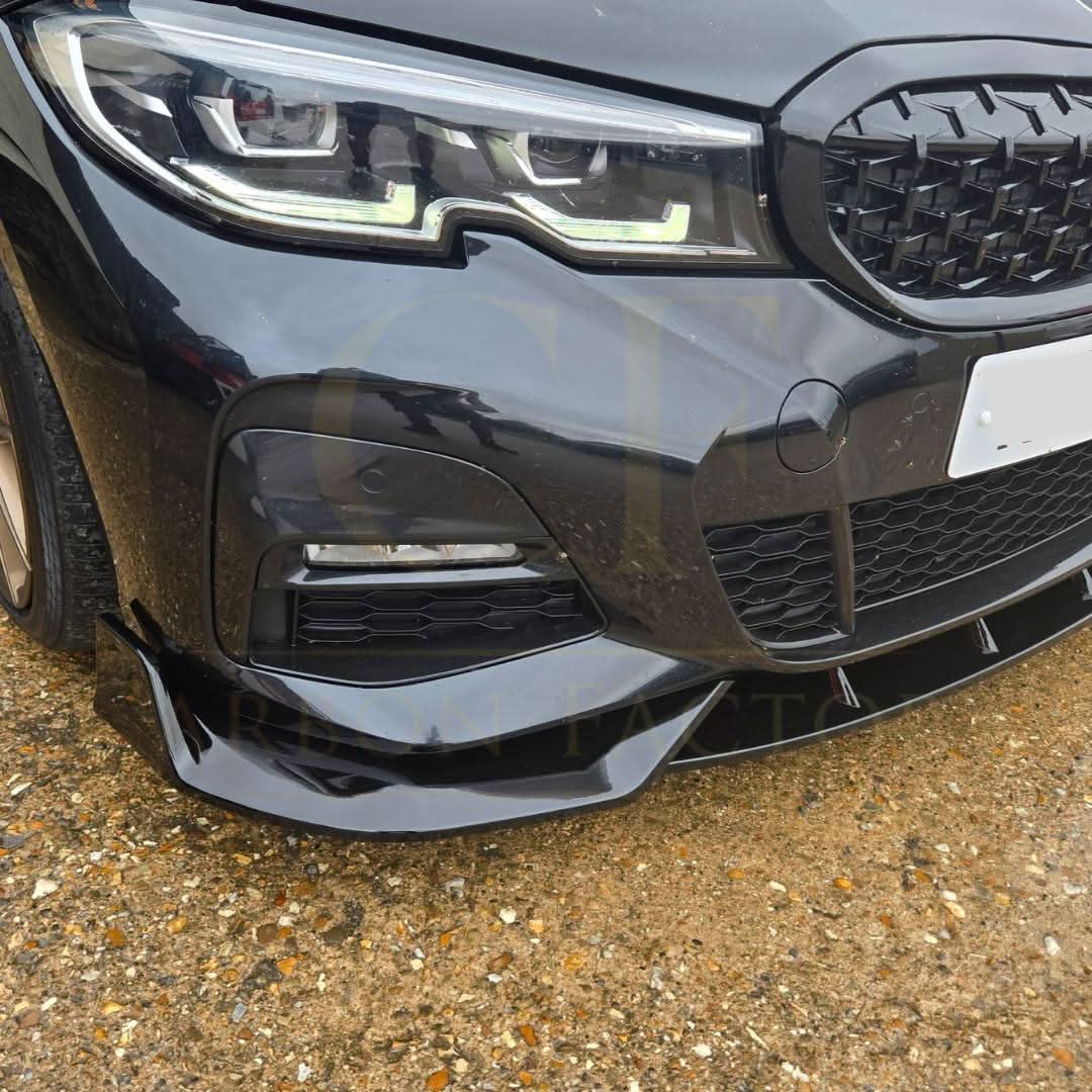 Competition Style Gloss Black Front Splitter for BMW 3 Series G20 G21 Pre-LCI 19-22 - Carbon Factory