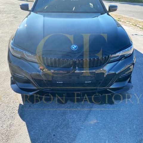 Competition Style Gloss Black Front Splitter for BMW 3 Series G20 G21 Pre-LCI 19-22 - Carbon Factory