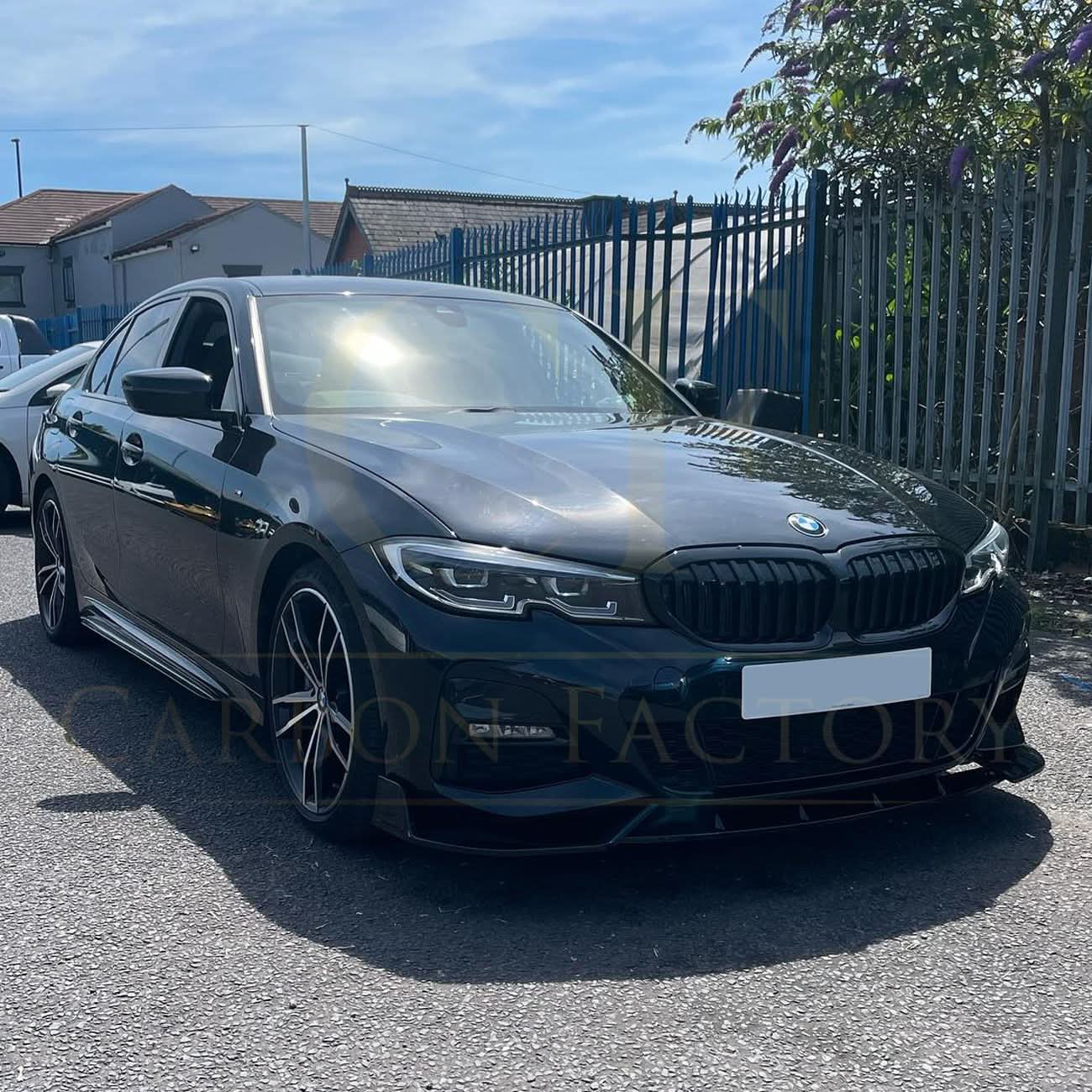 Competition Style Gloss Black Front Splitter for BMW 3 Series G20 G21 Pre-LCI 19-22 - Carbon Factory