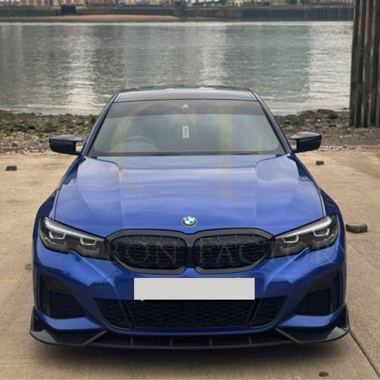 Competition Style Gloss Black Front Splitter for BMW 3 Series G20 G21 Pre-LCI 19-22 - Carbon Factory