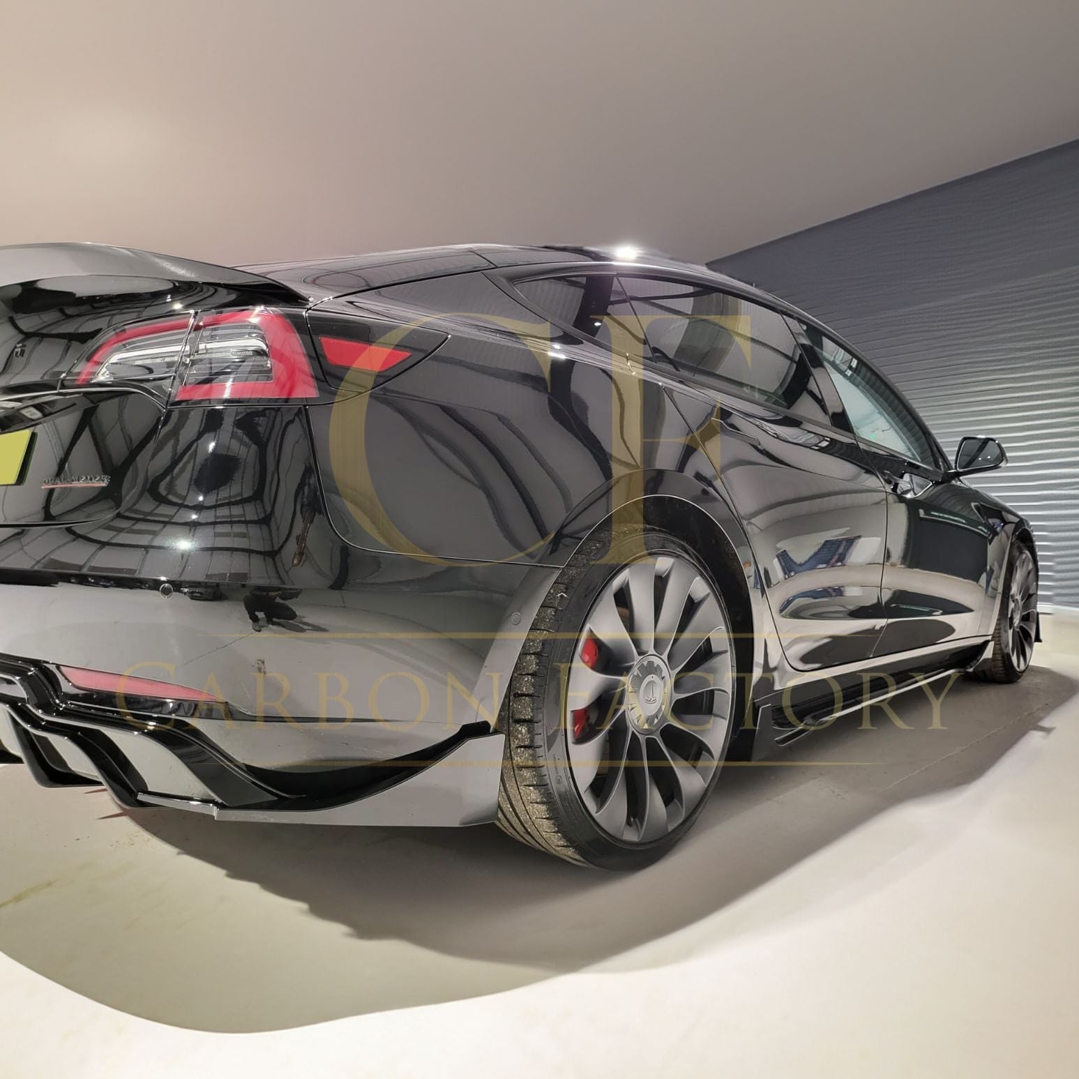Competition Style Gloss Black Kit for Tesla Model 3 16-23-Carbon Factory