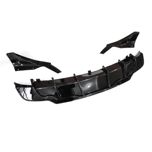 Competition Style Gloss Black Rear Diffuser for Tesla Model 3 16-23-Carbon Factory