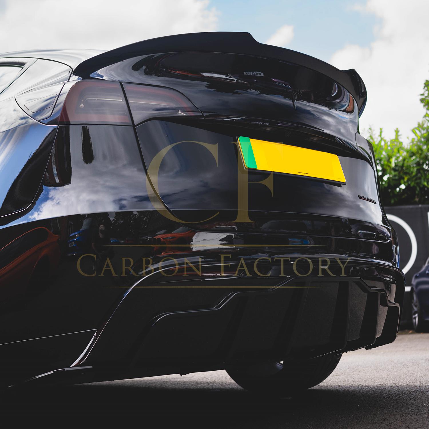 Competition Style Gloss Black Rear Diffuser for Tesla Model Y 19-24-Carbon Factory