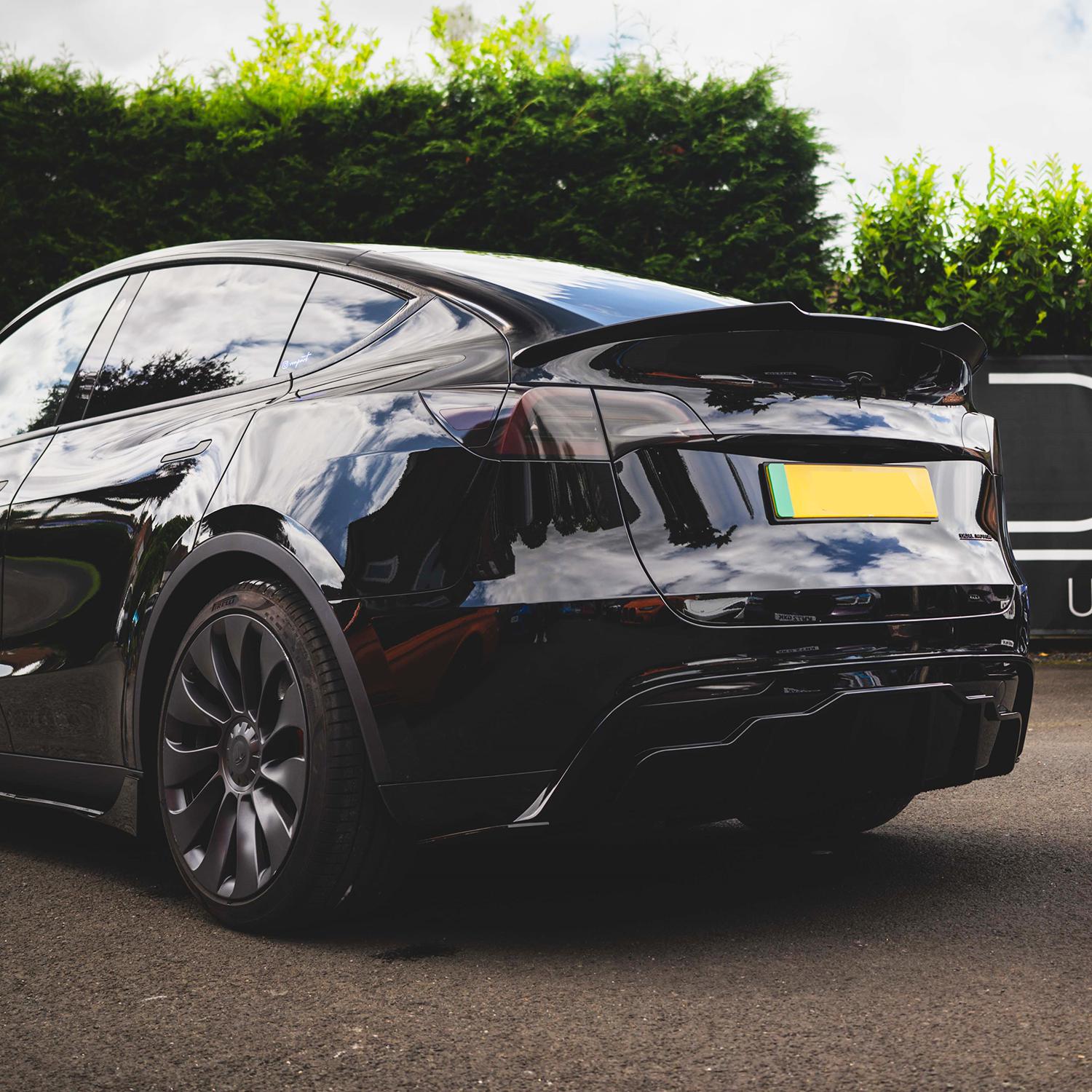 Competition Style Gloss Black Rear Diffuser for Tesla Model Y 19-24-Carbon Factory