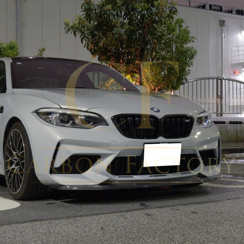 D Style Carbon Fibre Front Splitter for BMW F87 M2C Competition 16-21-Carbon Factory