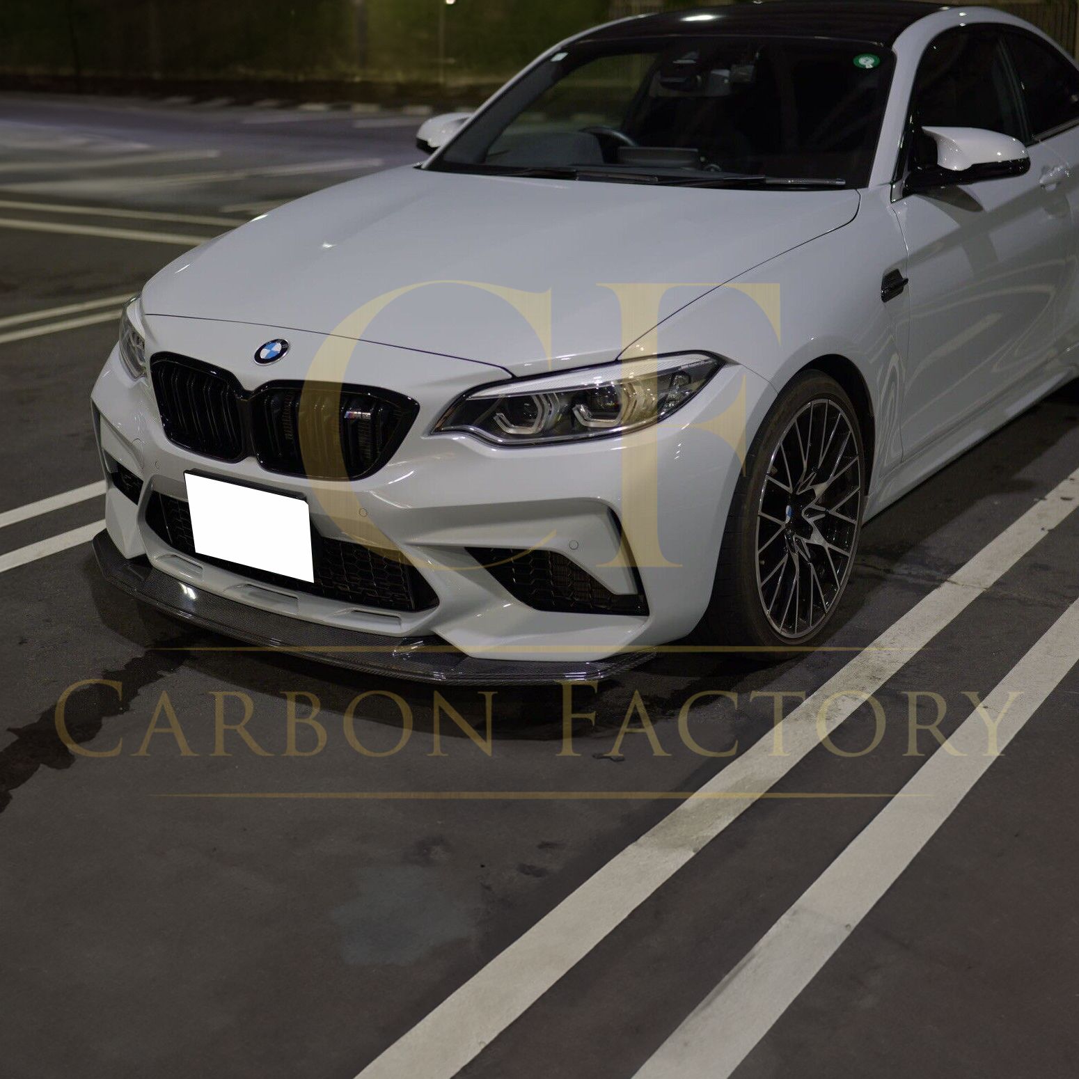 D Style Carbon Fibre Front Splitter for BMW F87 M2C Competition 16-21-Carbon Factory