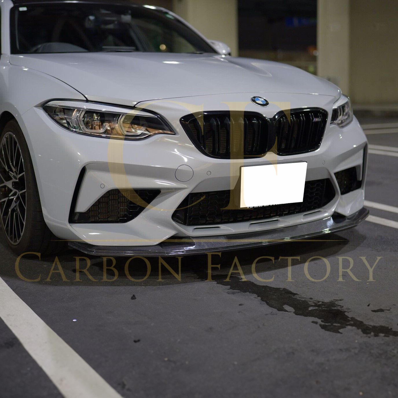 D Style Carbon Fibre Front Splitter for BMW F87 M2C Competition 16-21-Carbon Factory