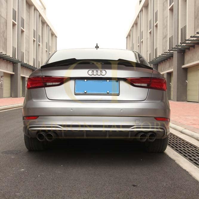 DA Style Pre-Preg Carbon Fibre Boot Spoiler for Audi A3 S3 RS3 Saloon 13-20-Carbon Factory