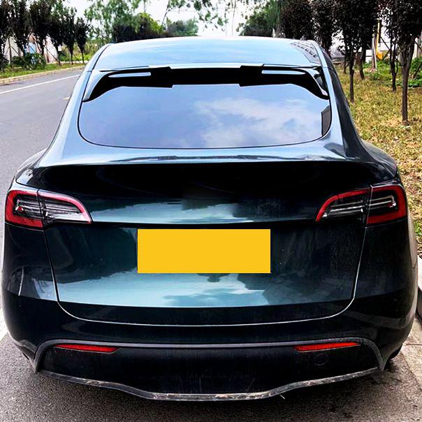 DK Style Gloss Black Roof Spoiler for Tesla Model Y 19-24-Carbon Factory