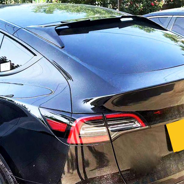 DK Style Gloss Black Roof Spoiler for Tesla Model Y 19-24-Carbon Factory