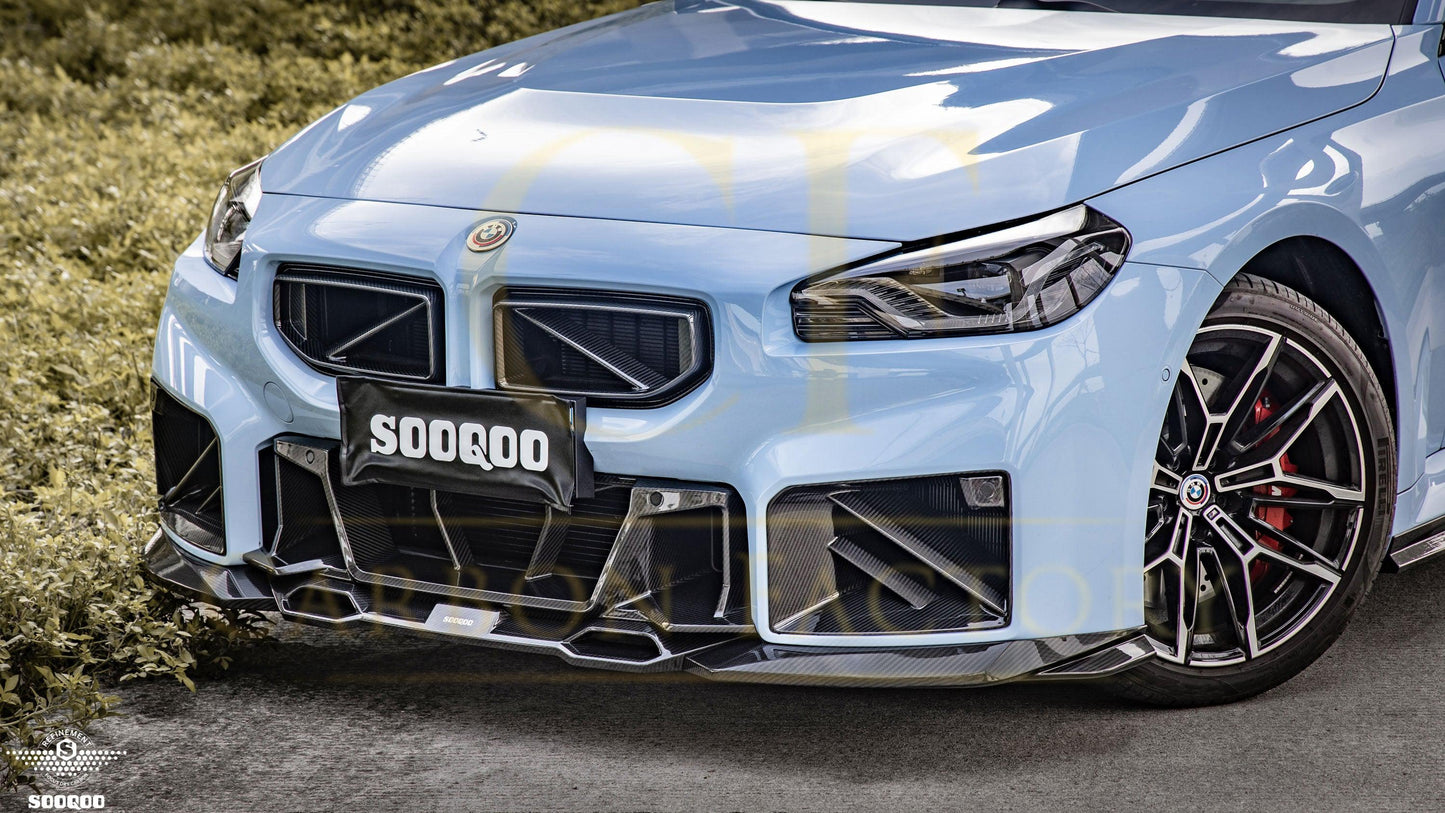 DS Style Pre-Preg Carbon Fibre Front Bumper Trim for BMW G87 M2 23-Present-Carbon Factory