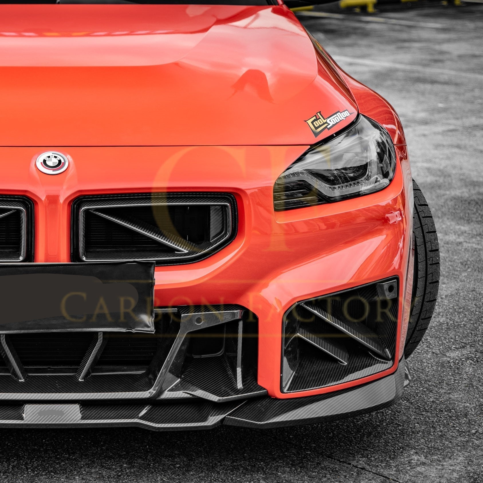 DS Style Pre-Preg Carbon Fibre Front Induction Trims for BMW G87 M2 23-Present-Carbon Factory