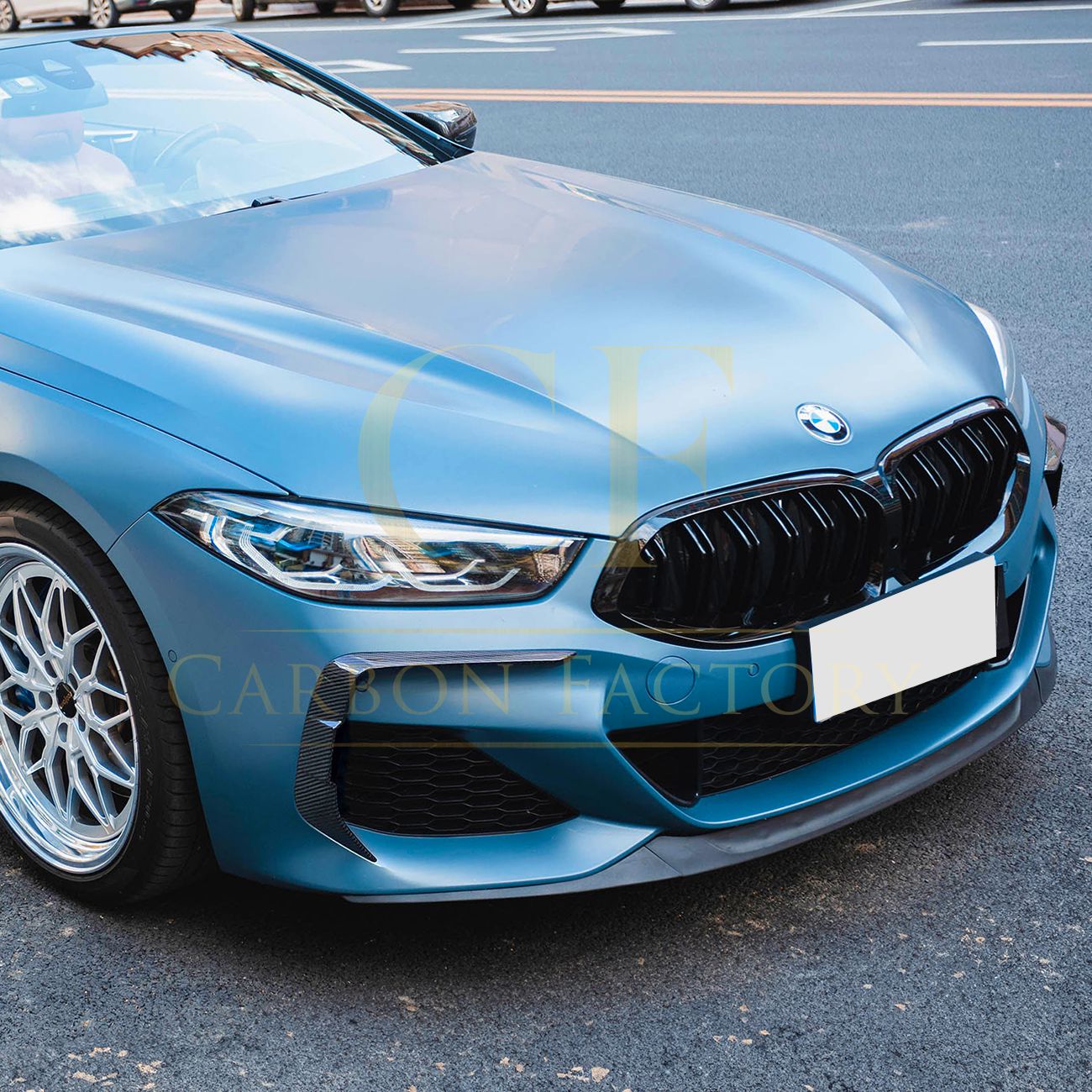 DS Style Pre-Preg Carbon Fibre Front Splitter for BMW G14 G15 G16 8 Series 18-24-Carbon Factory