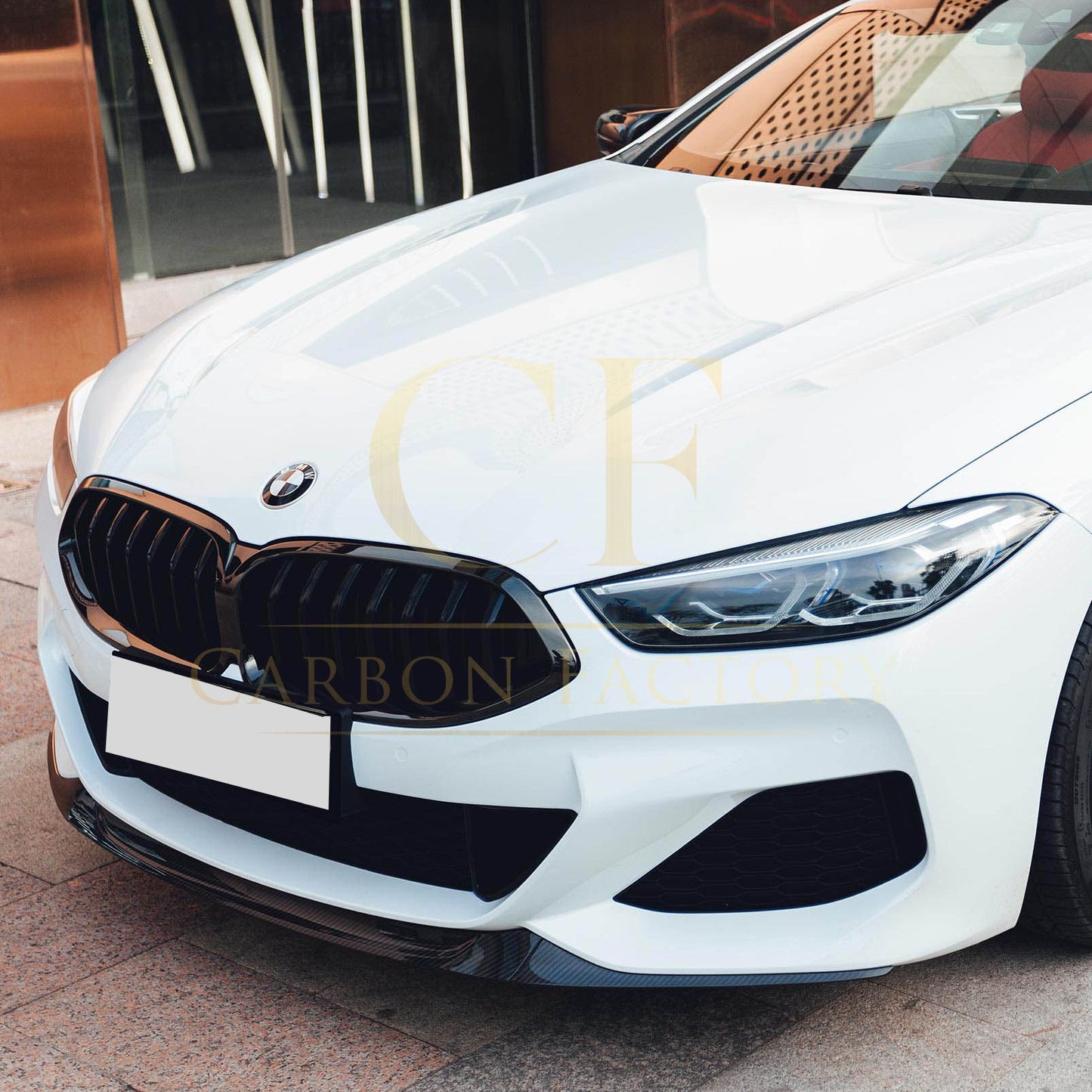 DS Style Pre-Preg Carbon Fibre Front Splitter for BMW G14 G15 G16 8 Series 18-24-Carbon Factory