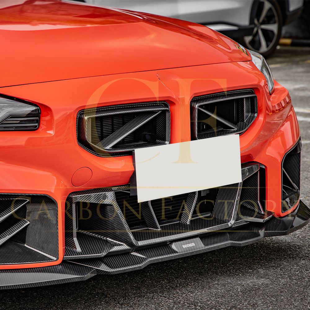 DS Style Pre-Preg Carbon Fibre Front Splitter for BMW G87 M2 23-Present-Carbon Factory