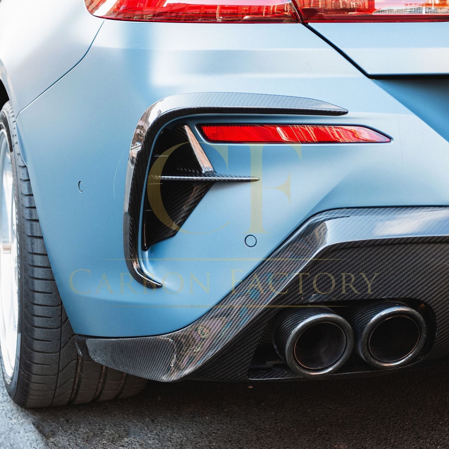 DS Style Pre-Preg Carbon Fibre Rear Canards for BMW G14 G15 G16 8 Series 20-24-Carbon Factory