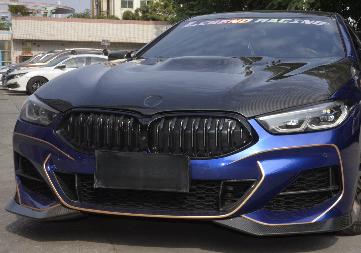AC Style Carbon Fibre Front Splitter for BMW G14 G15 G16 8 Series 18-Present