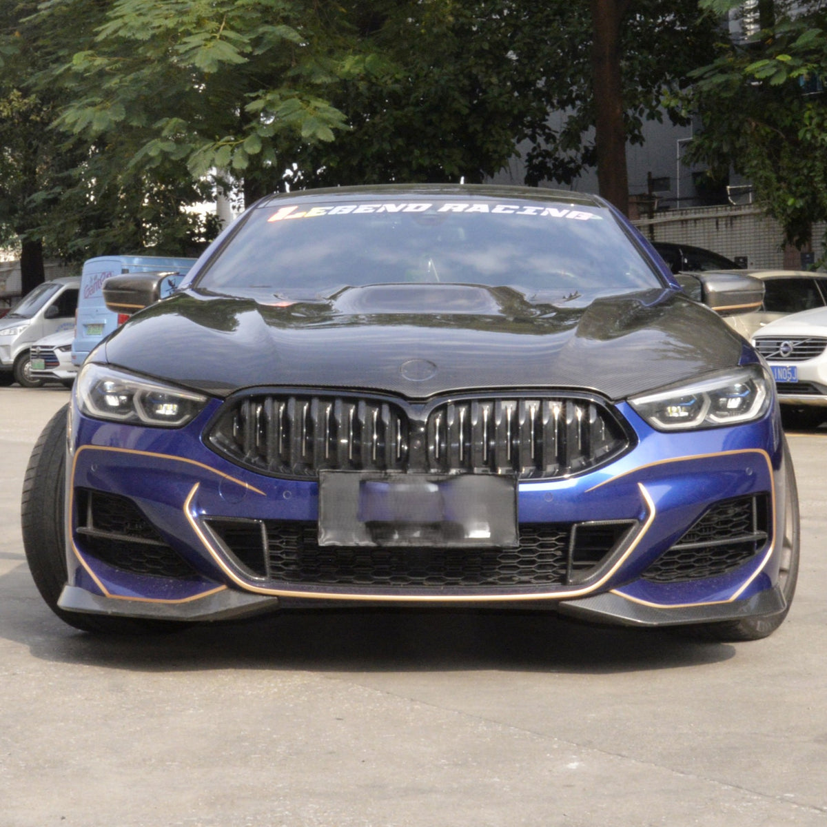 AC Style Carbon Fibre Front Splitter for BMW G14 G15 G16 8 Series 18-Present