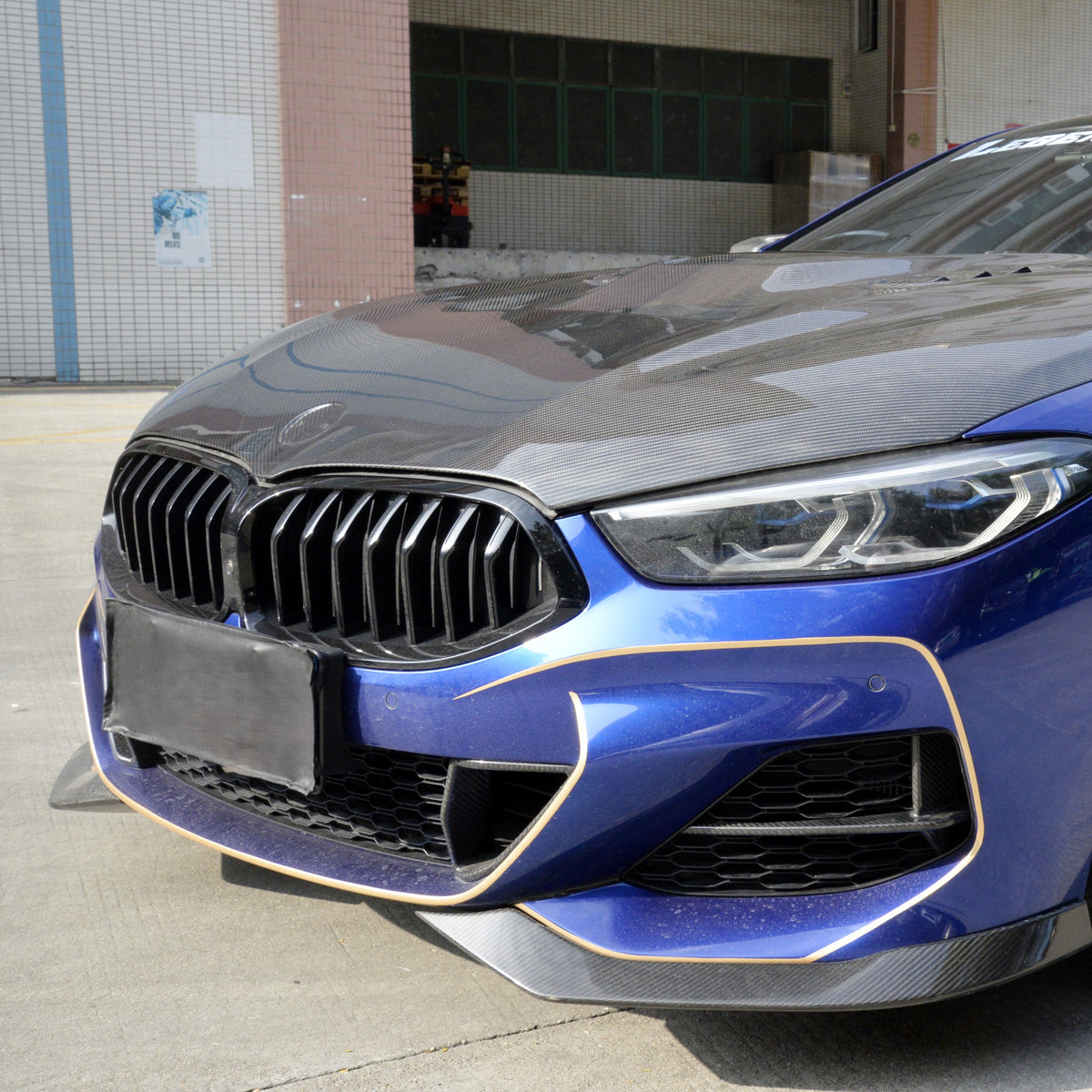 AC Style Carbon Fibre Front Splitter for BMW G14 G15 G16 8 Series 18-Present