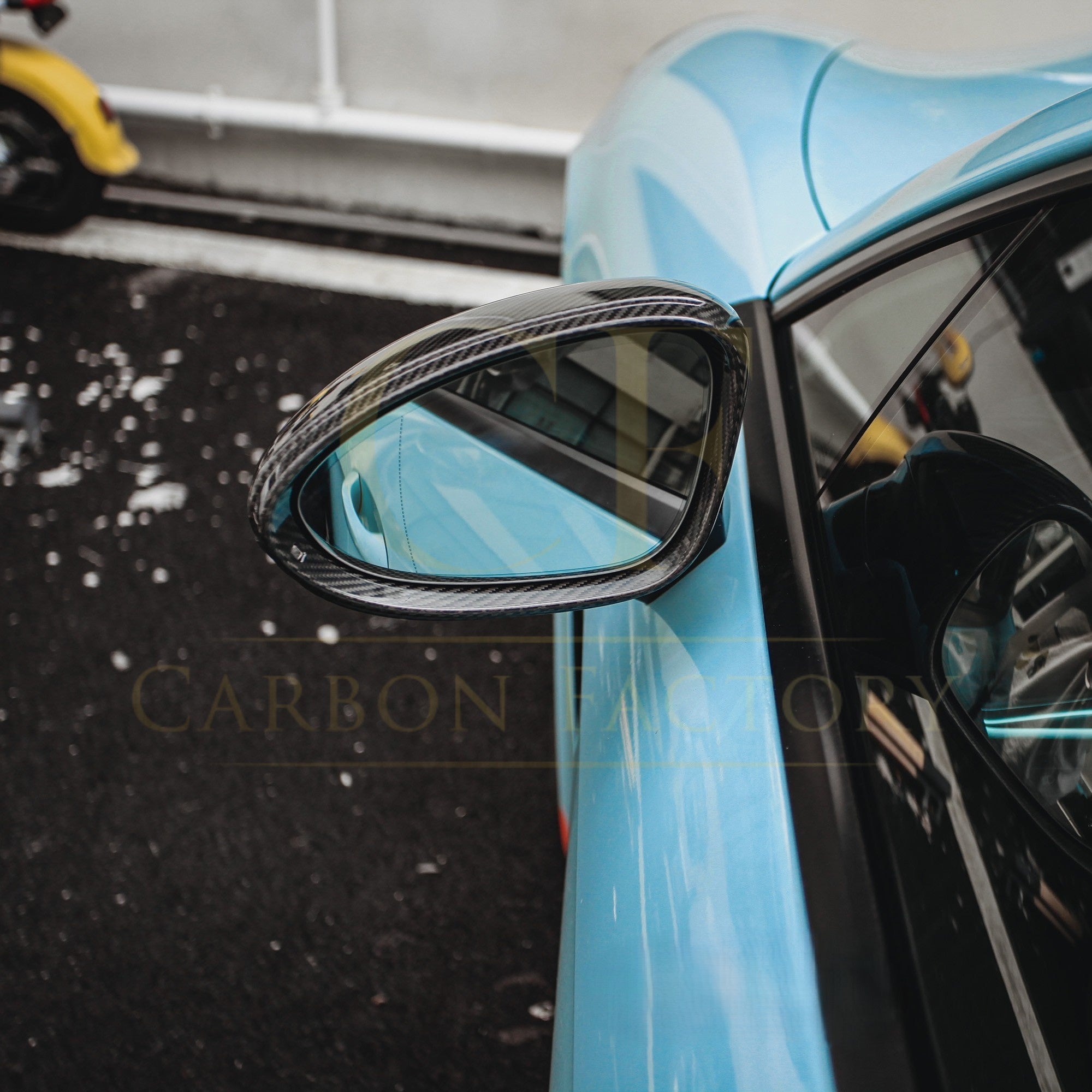 Pre-Preg Carbon Fibre Mirror Covers for Porsche Panamera 971 LHD 17-23 - Carbon Factory