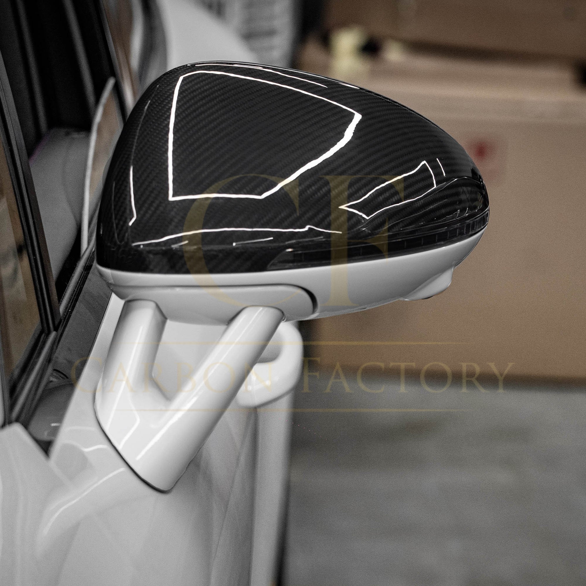 Pre-Preg Carbon Fibre Mirror Covers for Porsche Macan 14-26 - Carbon Factory