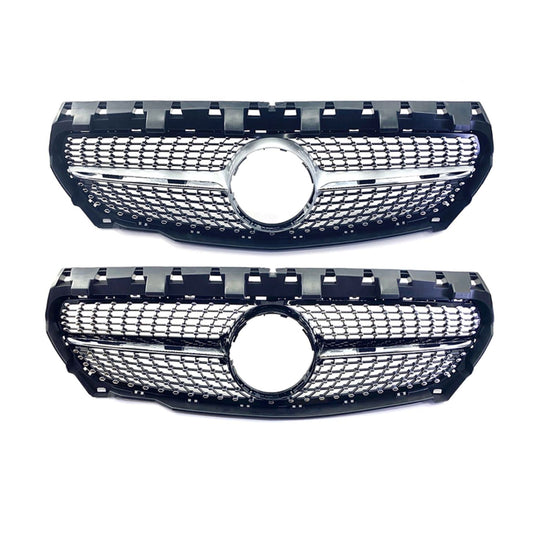 Diamond Style Front Grille for Mercedes Benz W117 CLA-Class 13-15-Carbon Factory