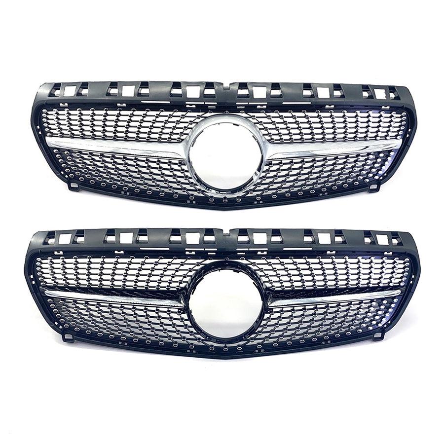 Diamond Style Front Grille for Mercedes Benz W176 A Class 12-15-Carbon Factory