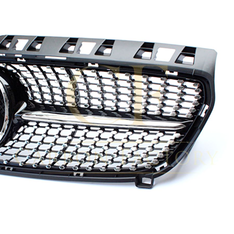 Diamond Style Front Grille for Mercedes Benz W176 A Class 12-15-Carbon Factory
