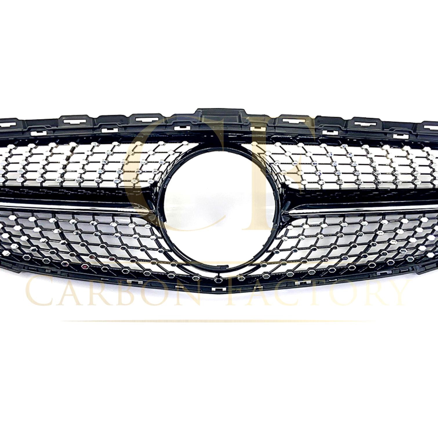 Diamond Style Front Grille for Mercedes Benz W205 C Class 14-18-Carbon Factory