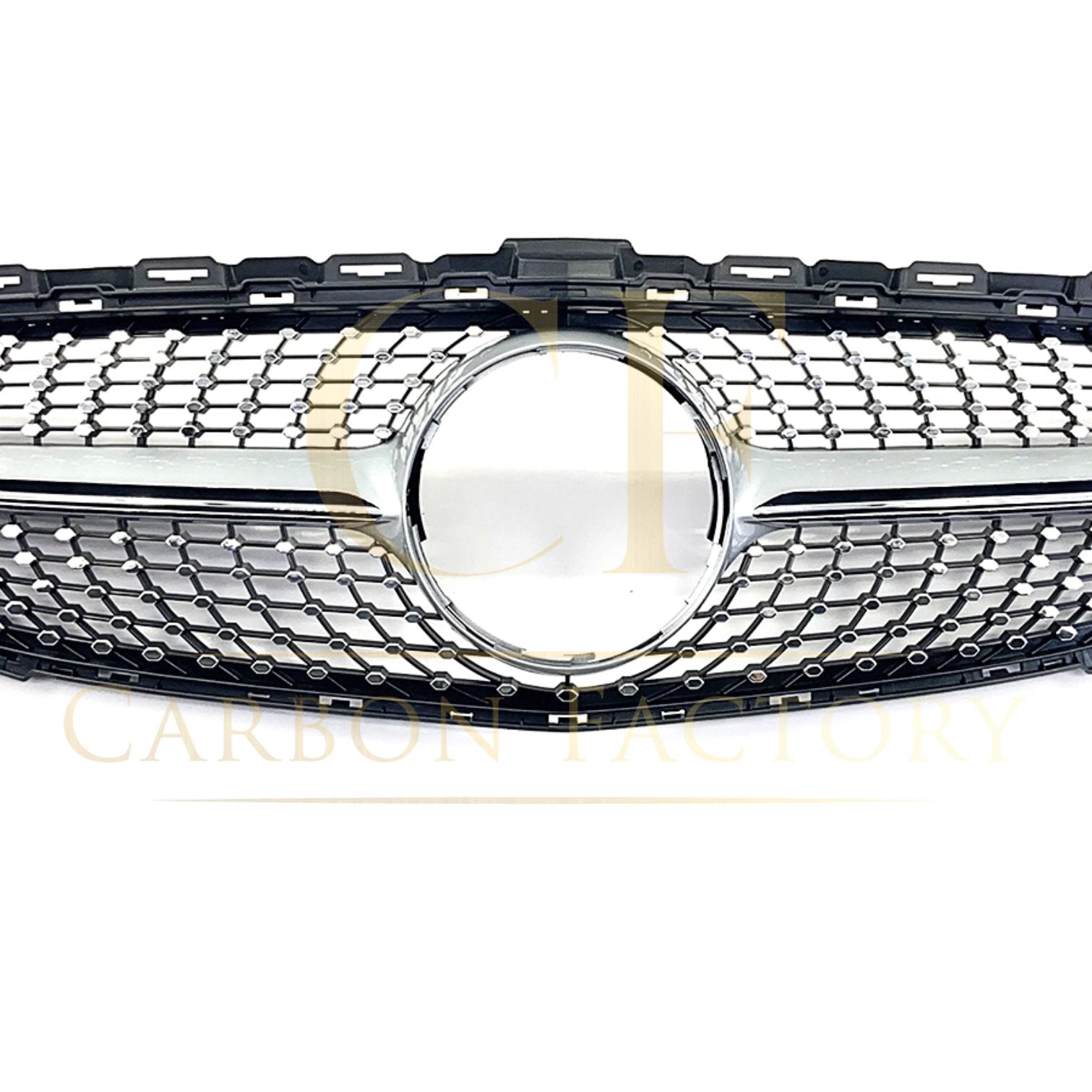 Diamond Style Front Grille for Mercedes Benz W205 C Class 14-18-Carbon Factory