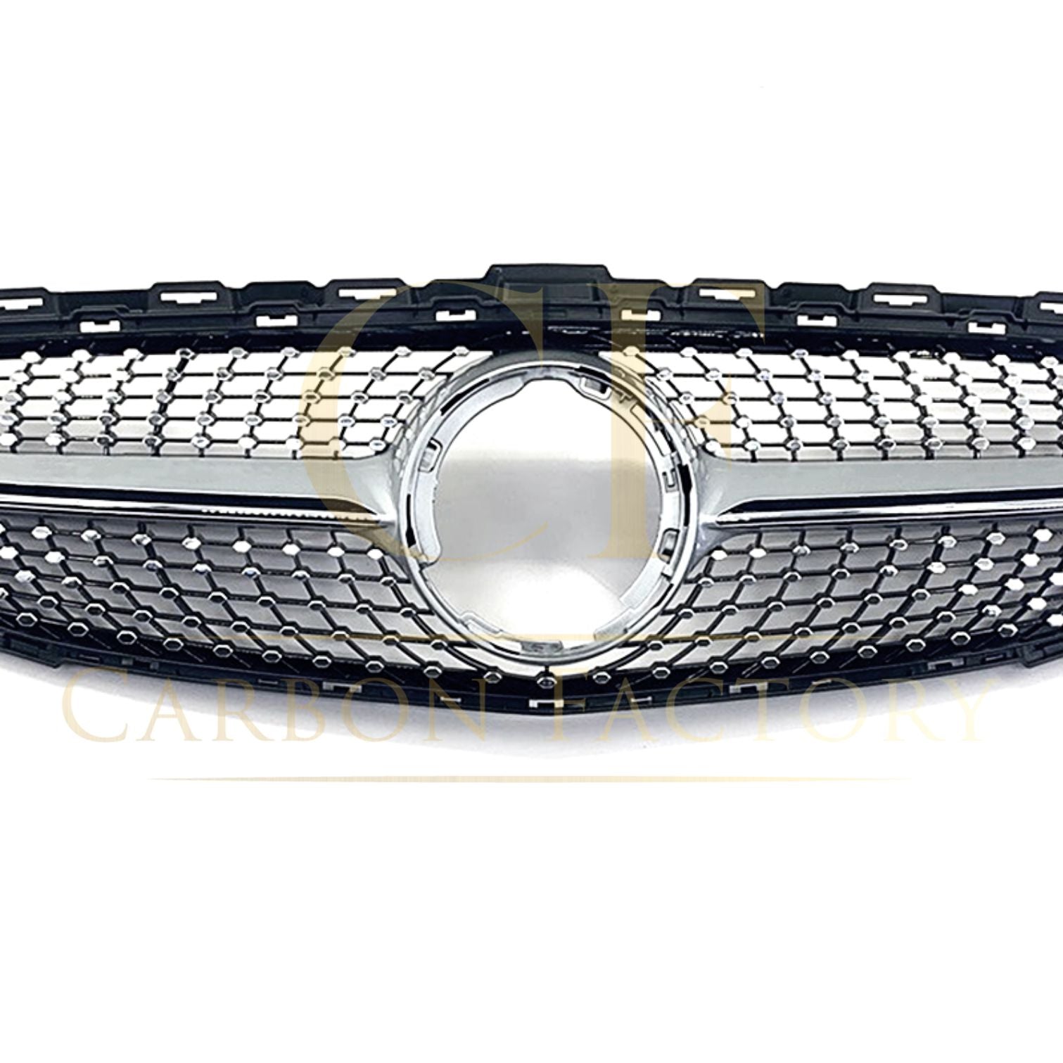 Diamond Style Front Grille for Mercedes Benz W205 C Class 19-22-Carbon Factory