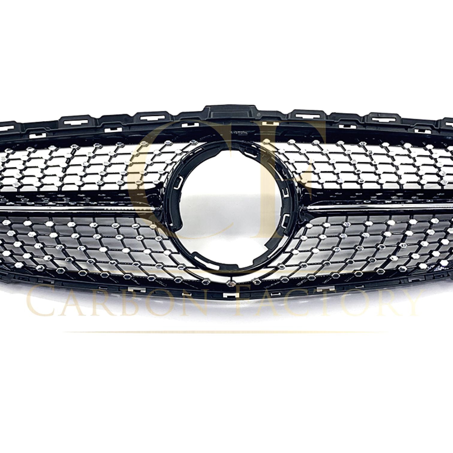 Diamond Style Front Grille for Mercedes Benz W205 C Class 19-22-Carbon Factory