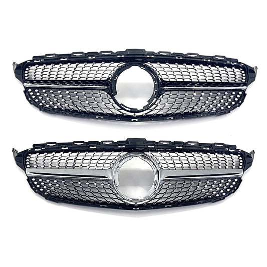 Diamond Style Front Grille for Mercedes Benz W205 C Class 19-22-Carbon Factory