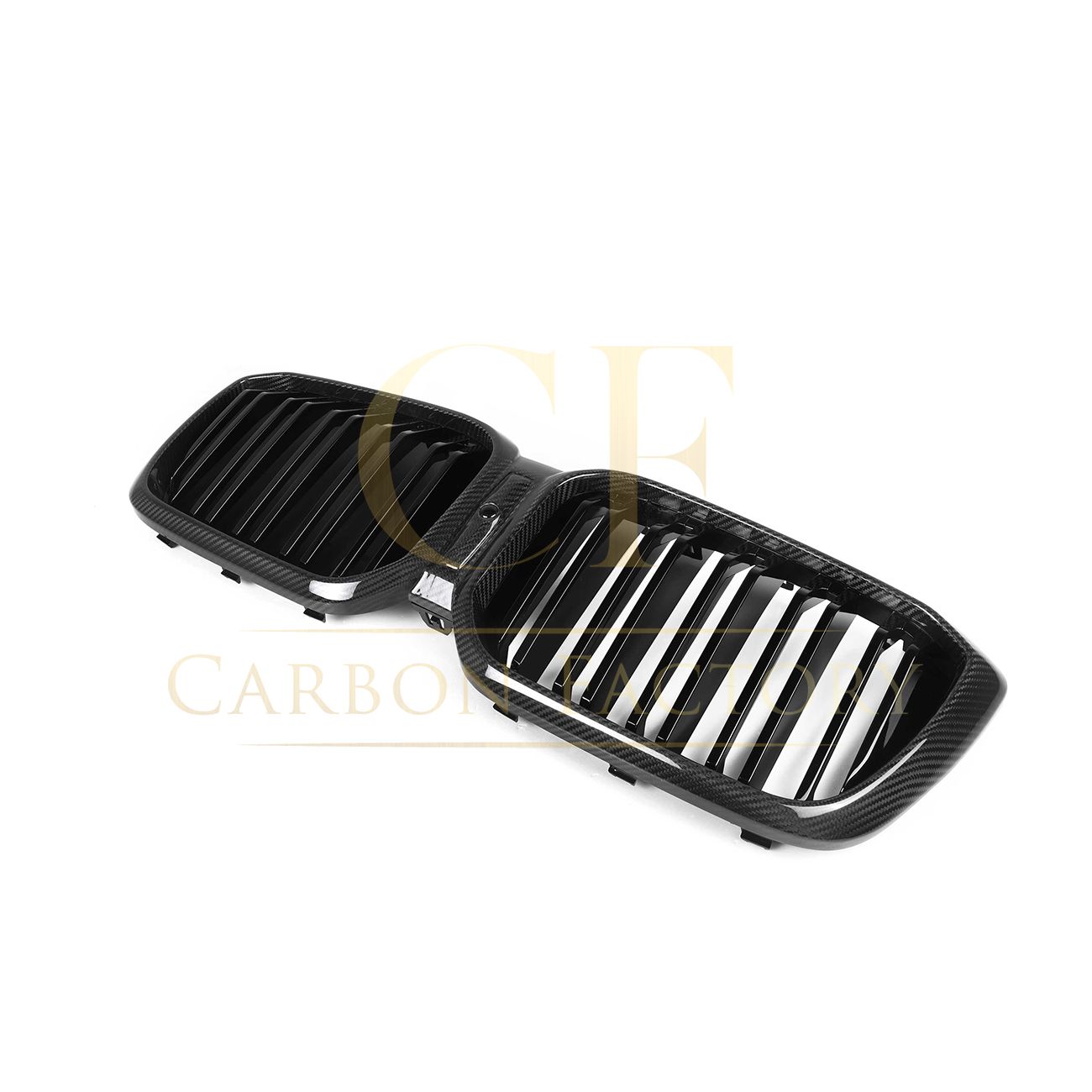 Double Slat Pre-Preg Carbon Fibre Front Grille for BMW F97 X3M F98 X4M LCI 22-24-Carbon Factory