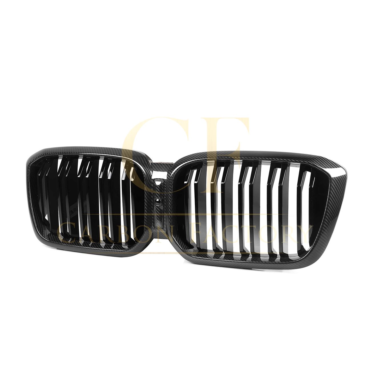 Double Slat Pre-Preg Carbon Fibre Front Grille for BMW F97 X3M F98 X4M LCI 22-24-Carbon Factory