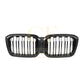 Double Slat Pre-Preg Carbon Fibre Front Grille for BMW F97 X3M F98 X4M LCI 22-24-Carbon Factory