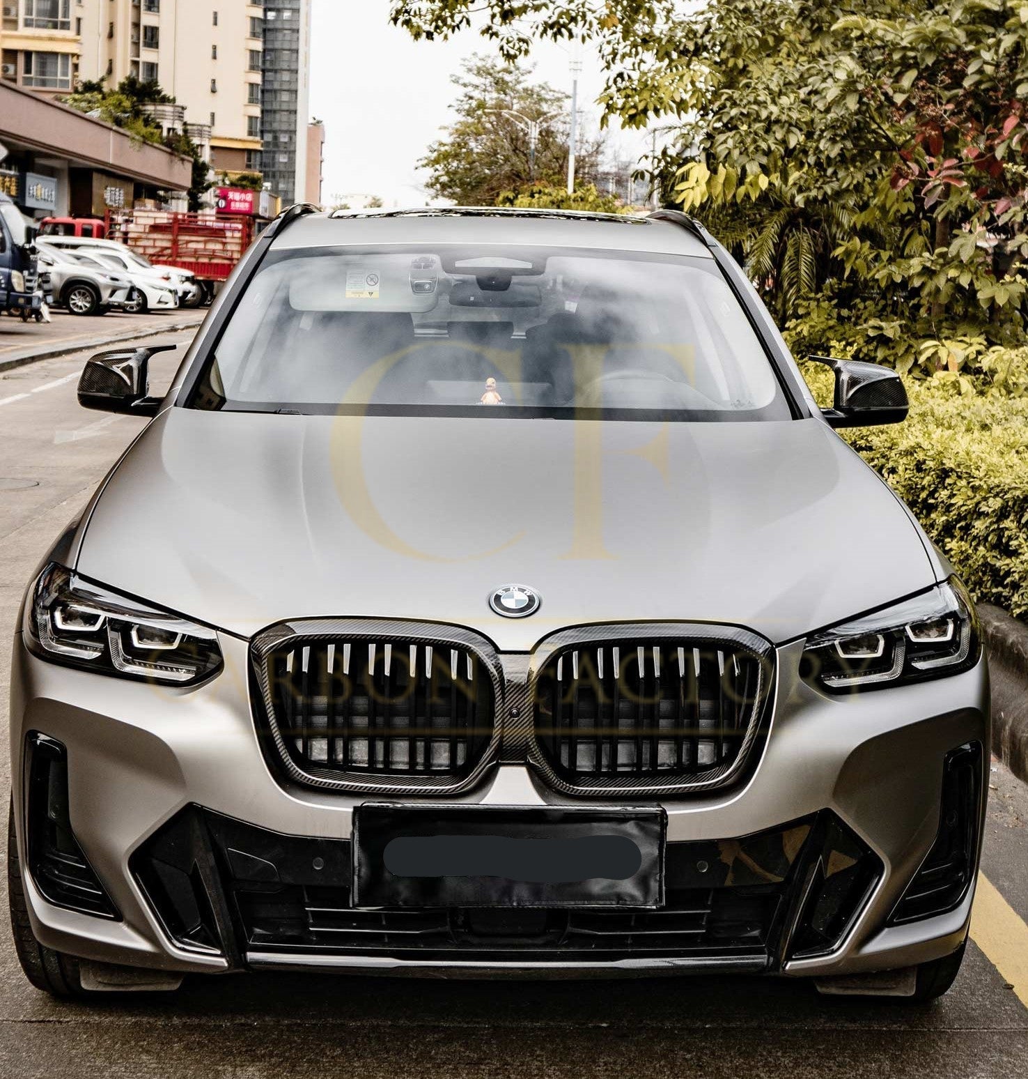 Double Slat Pre-Preg Carbon Fibre Front Grille for BMW G08 IX3 LCI 22-25-Carbon Factory